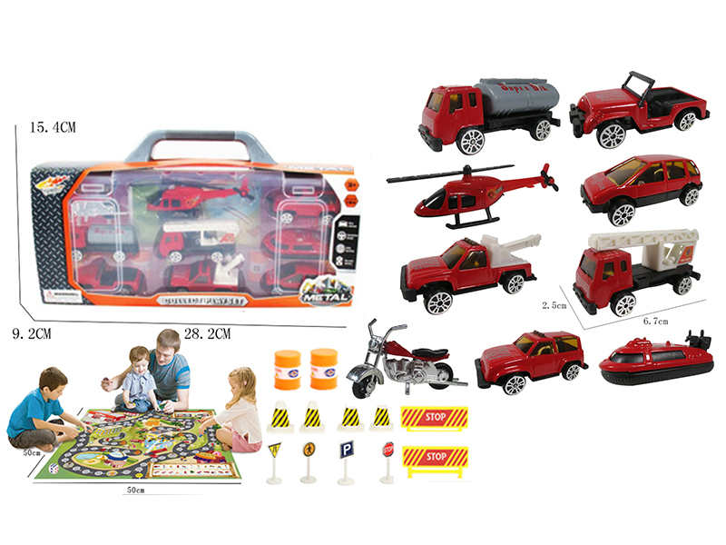 Storage Box Alloy Fire Engine Set