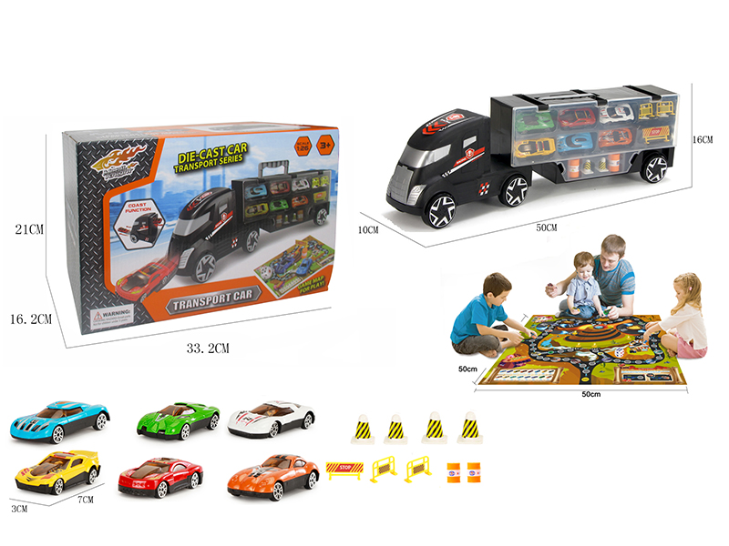 1:26 Alloy Car Container Series Scene Game Map Set