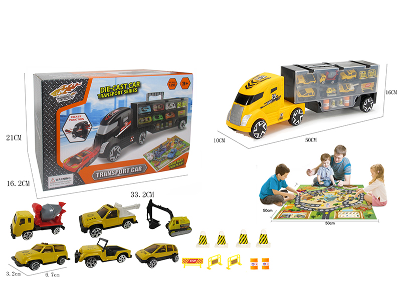 1:26 Alloy Engineering Truck Container Series Scene Game Map Set