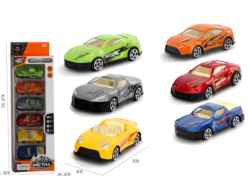 1:64 Alloy Car 6pcs
