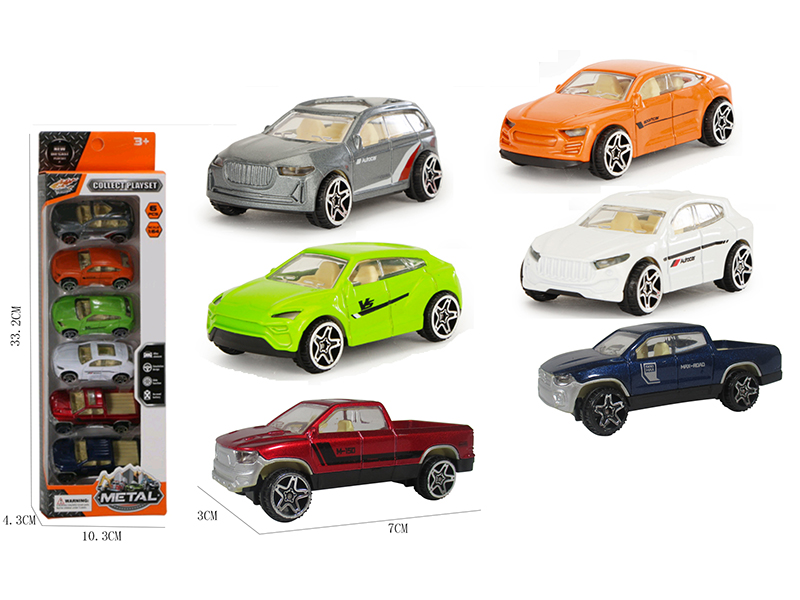 1:64 Alloy Car 6pcs