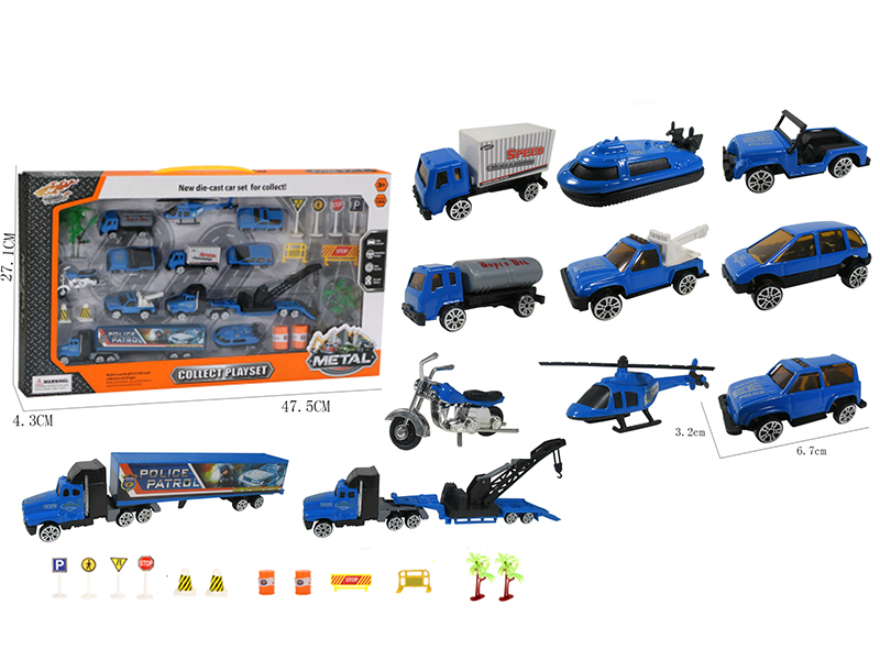 Alloy Police Car Set