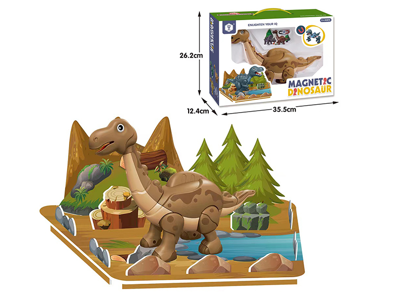 Magnetism Assembly Dinosaur(Apatosaurus Scenes)