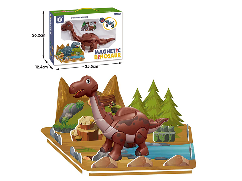 Magnetism Assembly Dinosaur(Apatosaurus Scenes)