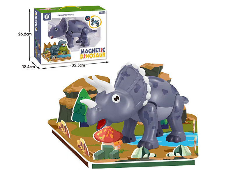 Magnetism Assembly Dinosaur(Triceratops  Scenes)