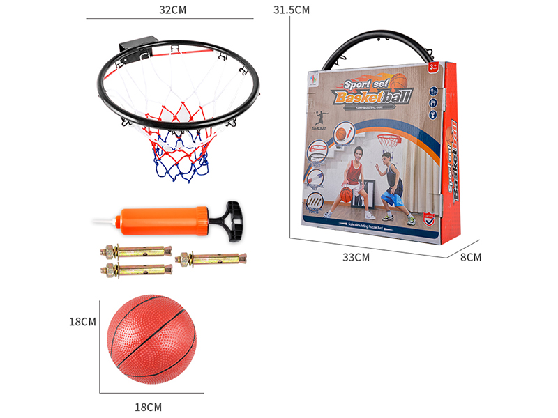 Wall Hanging Iron Basketball hoop
