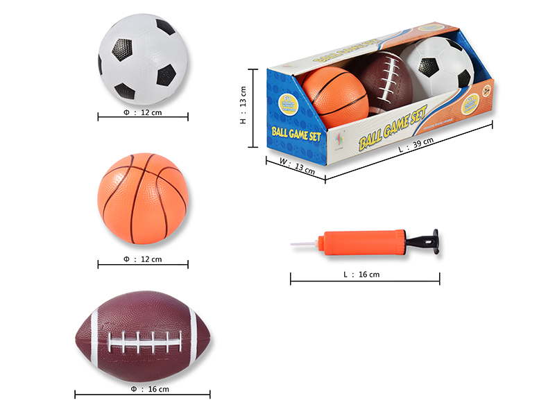 Basketball Football Rugby 3pcs
