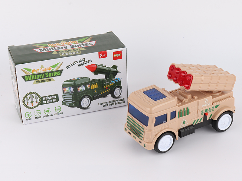 B/O Go And Bump Military Truck With Sound And Light