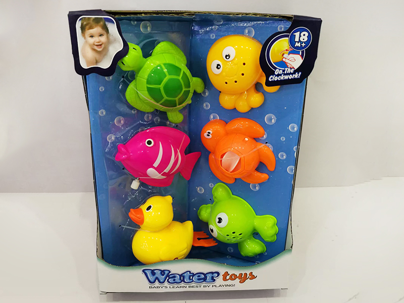 Wind Up Swimming Fish,Duck ,Tortoise + Animals 3pcs