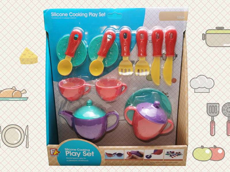 15pcs Soft Plastic Tea Set