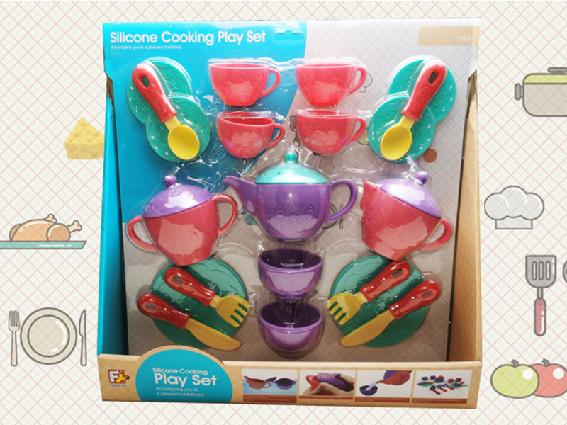 24pcs Soft Plastic Tea Set