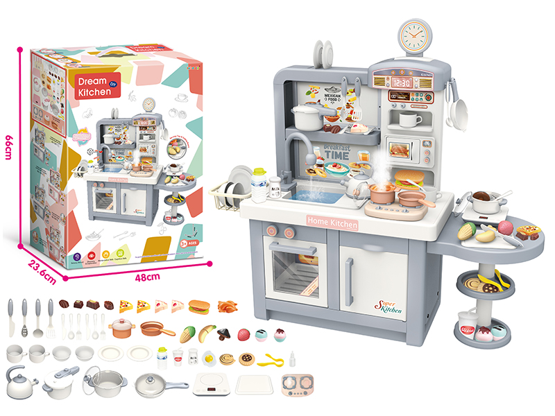 Gray Kitchen With Touch Spray Induction Cooker(B/O,Water Function)