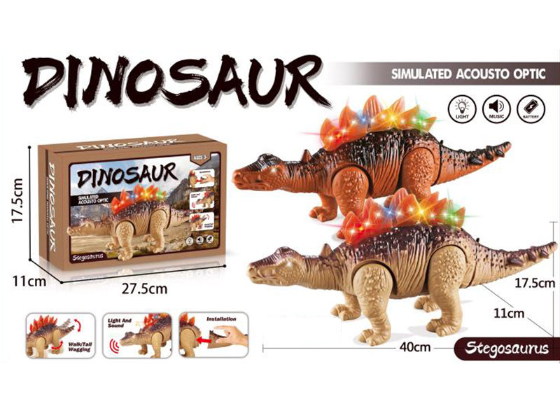 B/O Walking Stegosaurus With Sound And Light