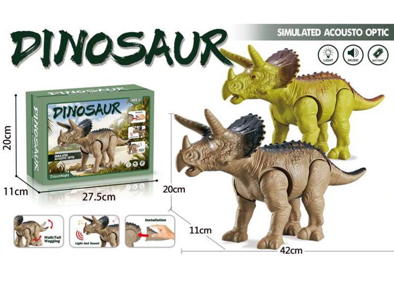 B/O Walking Triceratops  With Sound And Light