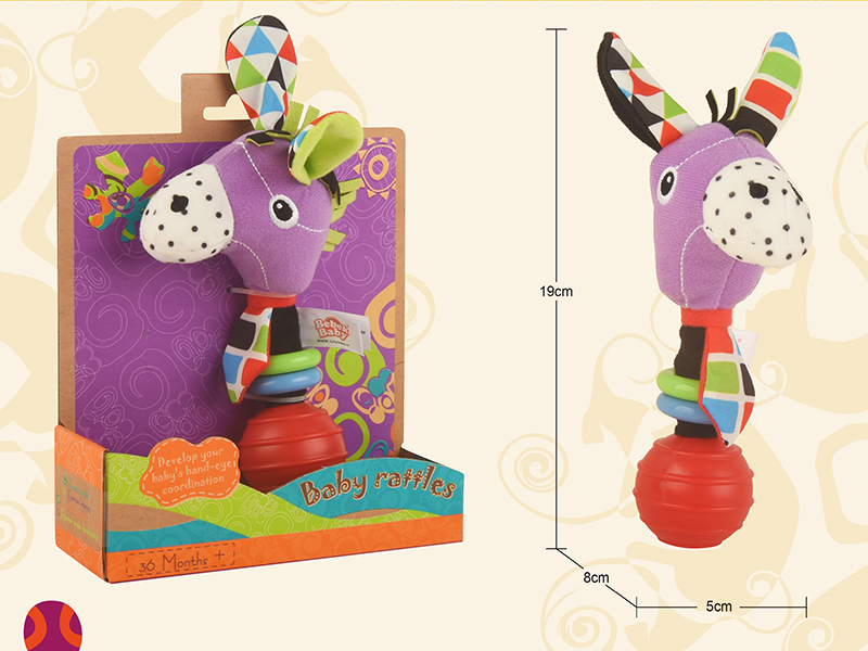 Plush Donkey Baby Rattles
