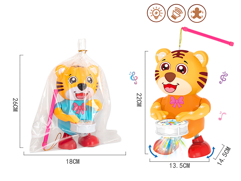 Lantern Dancing Cute Tiger
