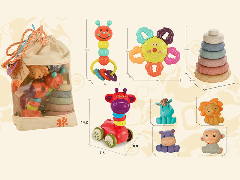 Animals Baby Rattles Composition 8pcs