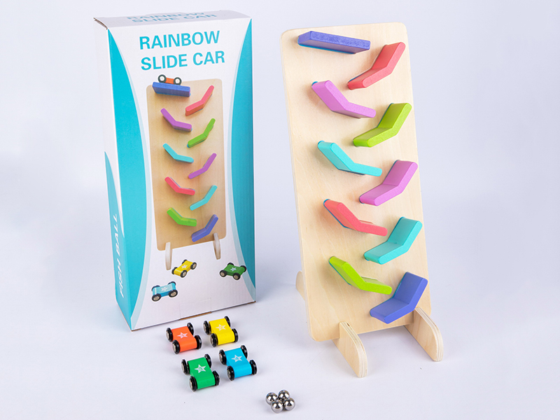 Wooden Rainbow Slide Car