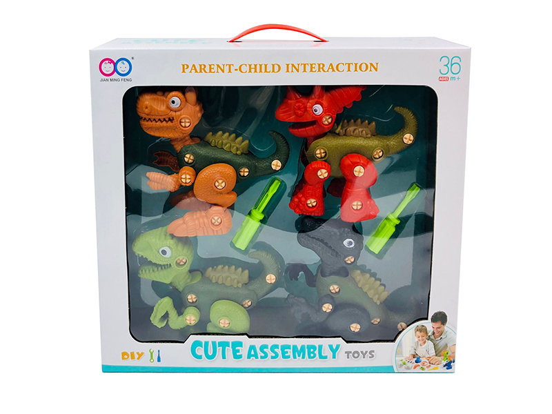 Assembly Toys(Tyrannosaurus Rex + Triceratops + Velociraptors + Alligators)