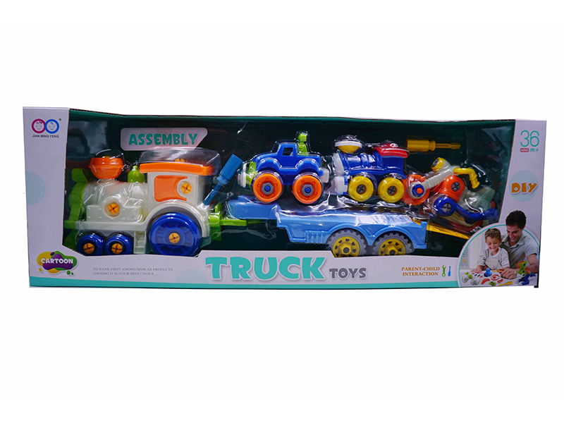 Assembly Toys(Train Towing Small Poka + Train + Halley)