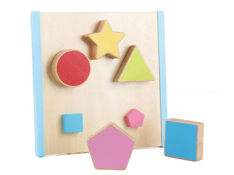 Wooden Color Shape Matching Building Blocks