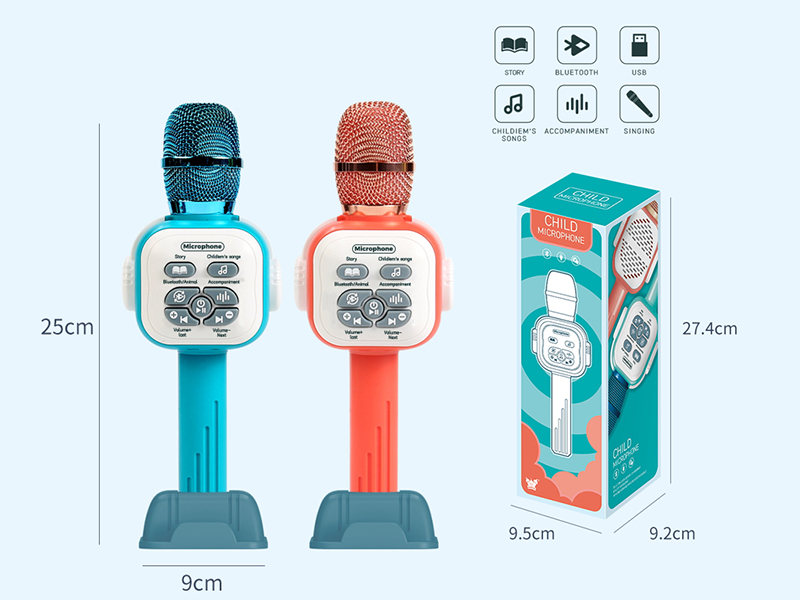 Blue-Tooth Child Microphone(Red + Blue)