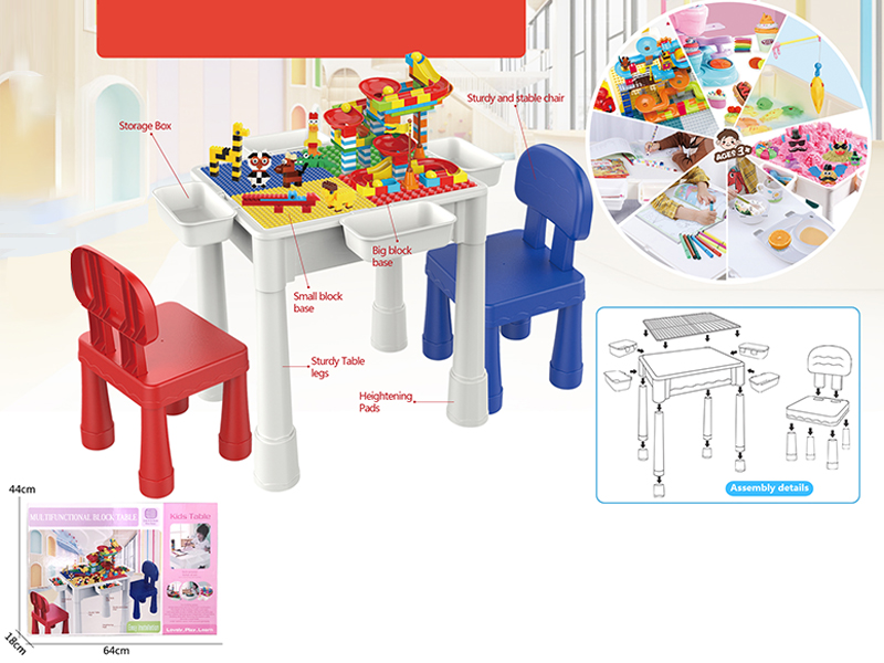 Large Small Particles Building Blocks Table