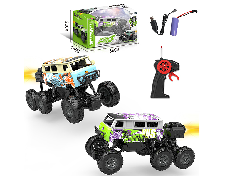 1:18 27MHz Remote Control Spray Six-Wheel Rock Climbing Car With Light