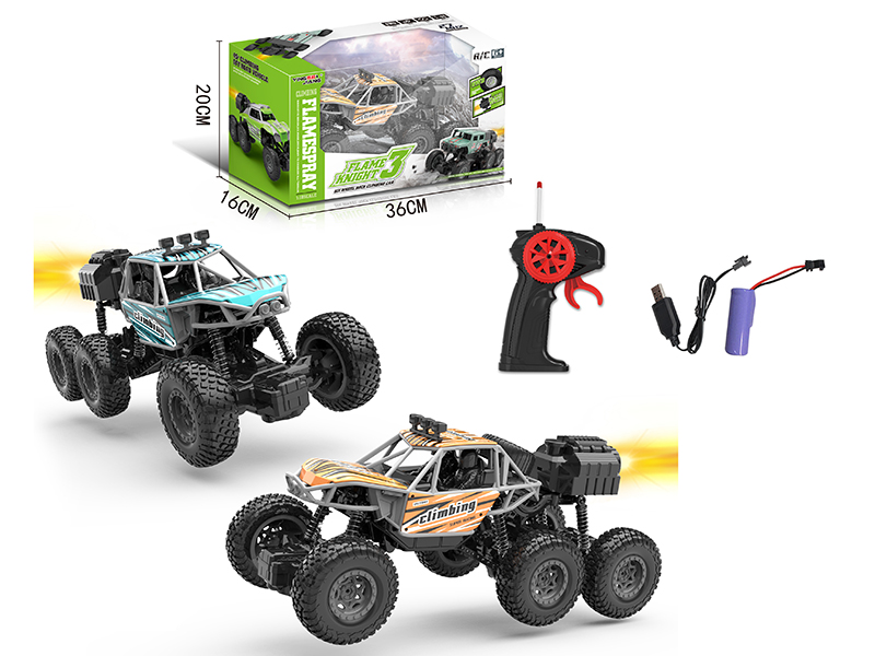 1:18 27Mhz Remote Control Six-Wheel Rock Climbing Car With Spray,Lights