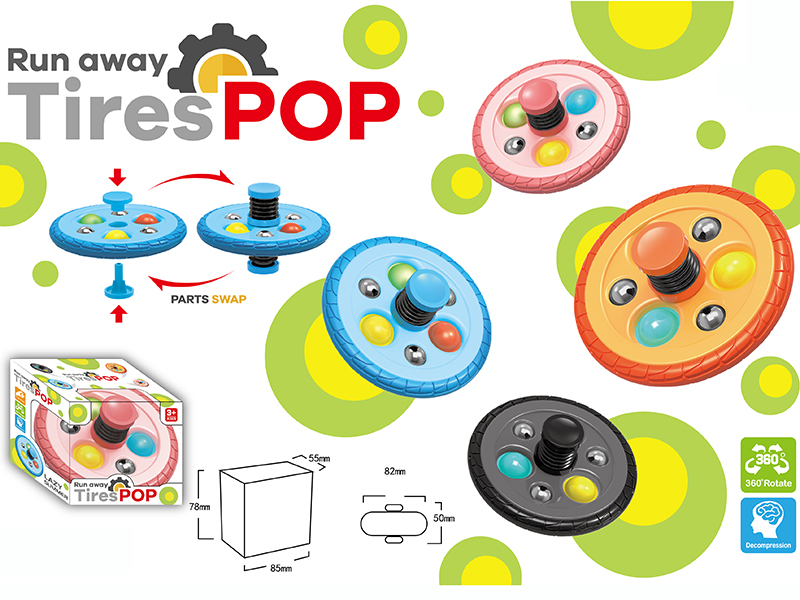 Run Away Tires Pop Finger Spinner
