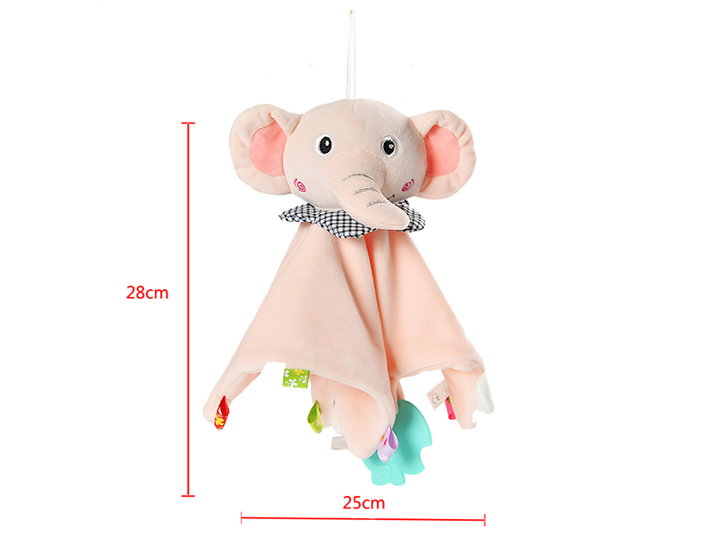 Elephant  Baby Soothing Towel With Teether