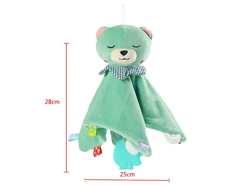 Bear  Baby Soothing Towel With Teether