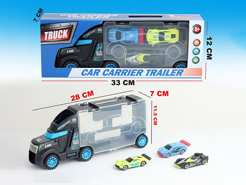 Slide Car Carrier Trailer + 3PCS AB Car