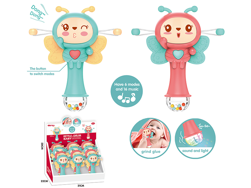 Baby Rattle-Drum 12pcs