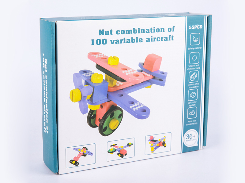Wooden Nut Combination Assembly Aircraft