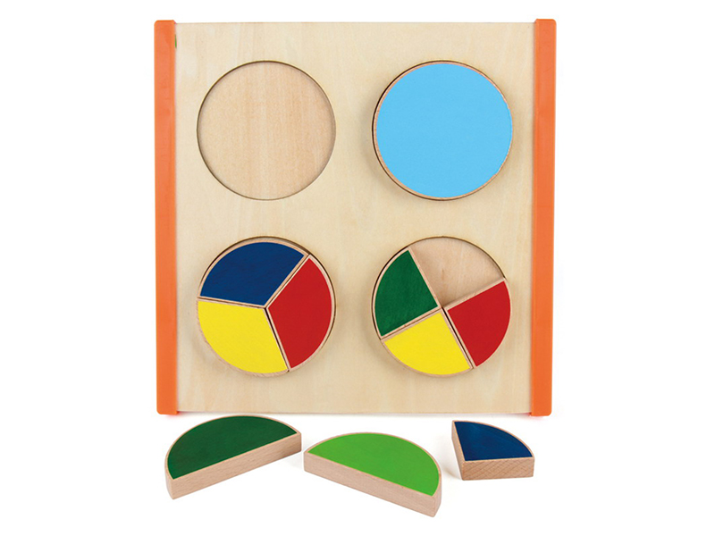 Wooden Circular Fraction Equally Divide Learning Board