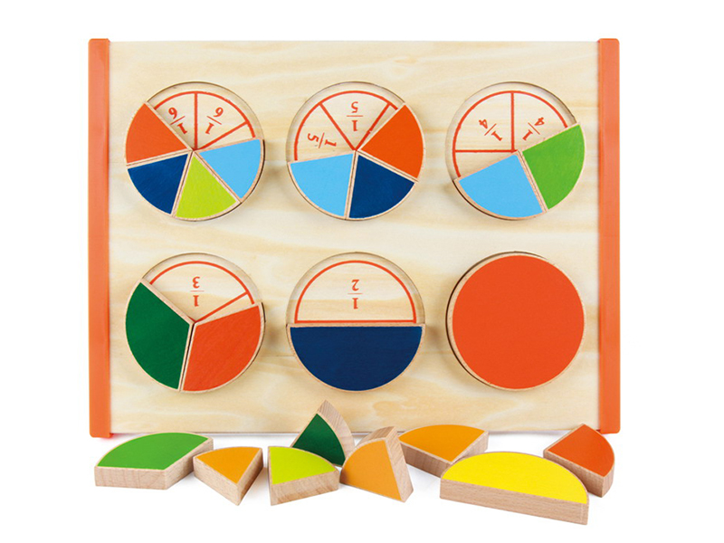 Wooden Circular Fraction Equally Divide Learning Board