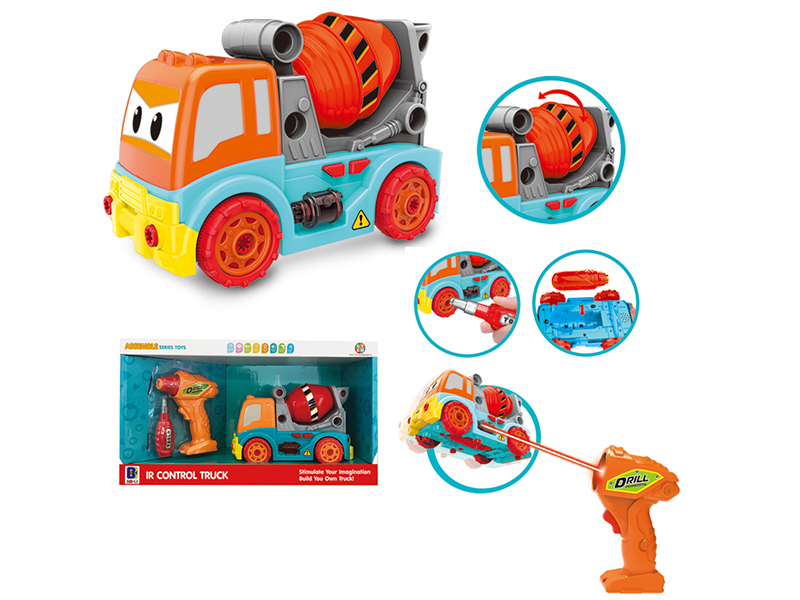 IR Remote Control Cement Tank Engineering Truck Assembly Series