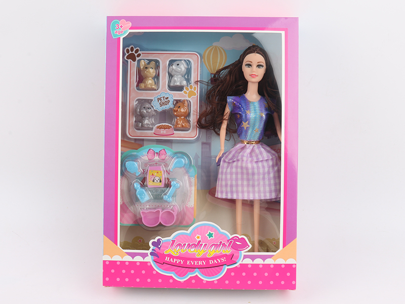 11.5 Inch Solid Activity Barbie Doll With Pet Suit