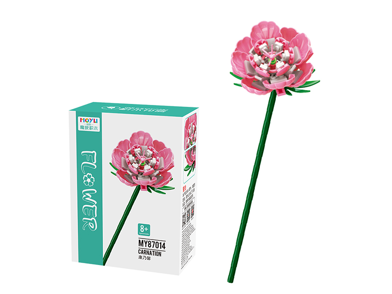 Pink Carnation Assembled Building Blocks