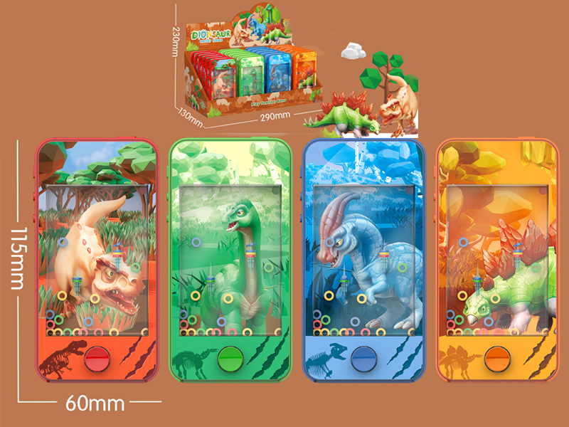 24PCS Cartoon Dinosaur Ferrule Water Game