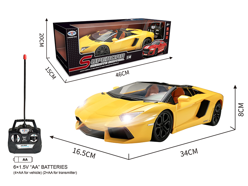 1:14 Lamborghini 4CH Remote Control Convertible Sports Car