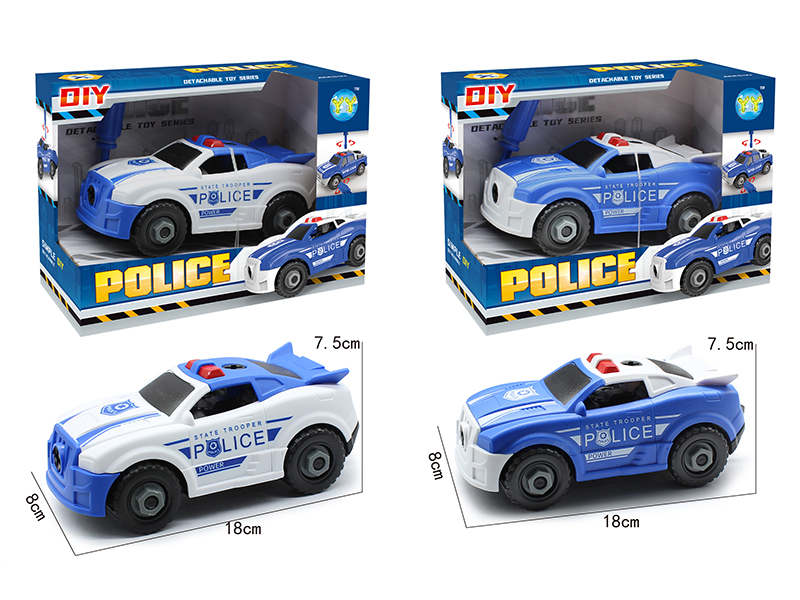 DIY Assembly Slide Sports Car/Police Car