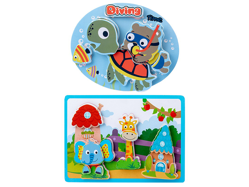 Wooden Small Size Velcro Puzzle