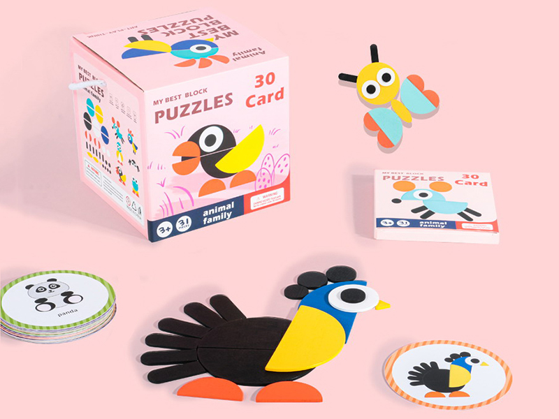 Wooden Geometric Animal Puzzle