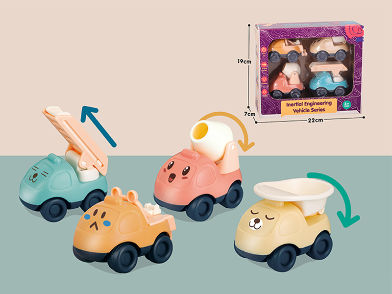 4PCs Friction Car
