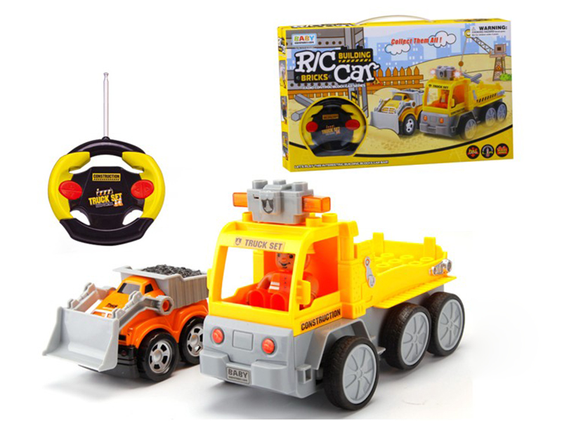 Building Blocks Engineering Truck Set(Remote Control/BB Car)11pcs/With Light