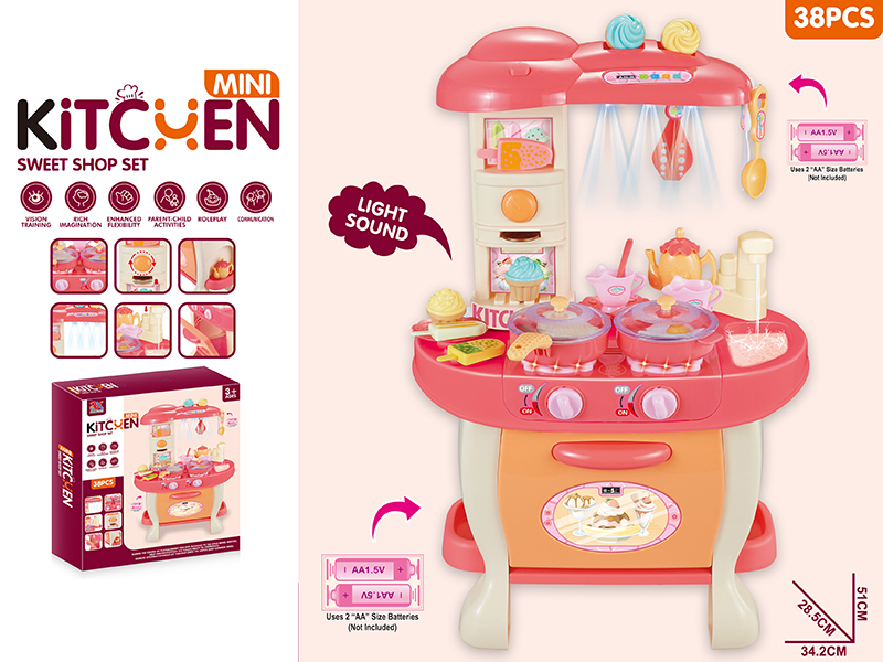 Mini Kitchen With Light And Sound(38PCS)
