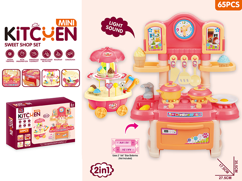 Kitchen Table + Ice Cream Cart Combination (65pcs)