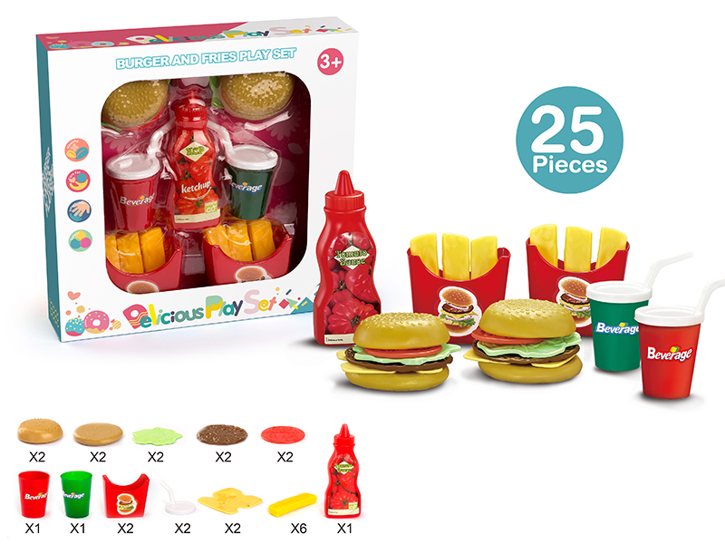 Hamburg And Fries Play Set 25pcs